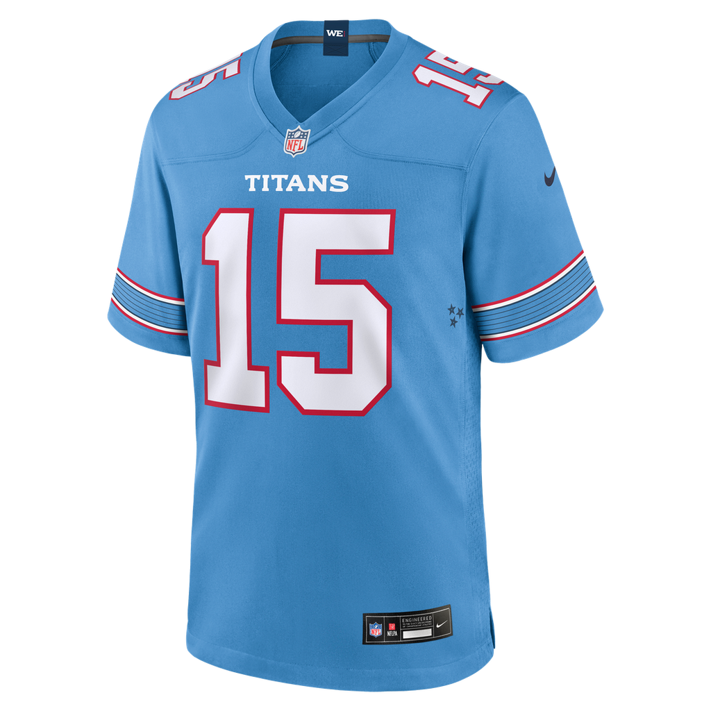Tennessee Titans Keldric Faulk Nike Light Blue Team Game Jersey