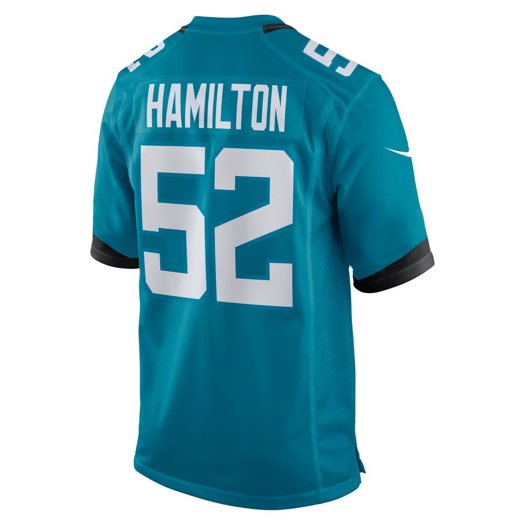Jacksonville Jaguars DaVon Hamilton Nike Teal Game Jersey