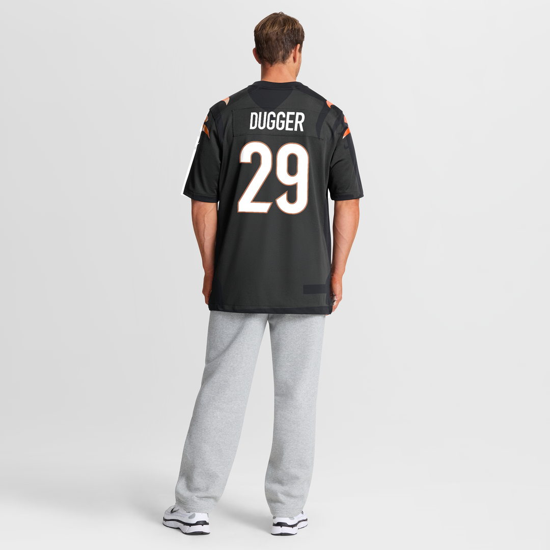 Cincinnati Bengals Kyle Dugger Nike Black Team Game Jersey