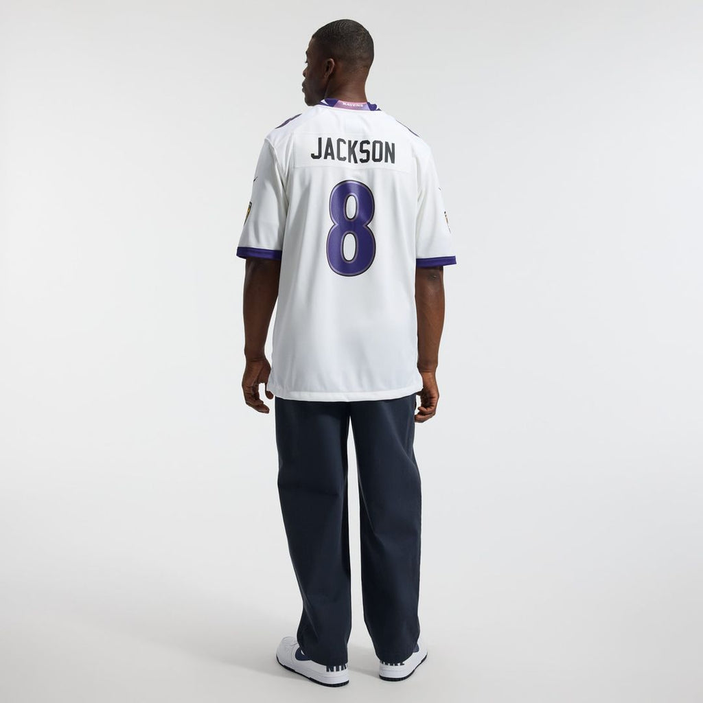 Baltimore Ravens Lamar Jackson Nike White Game Jersey