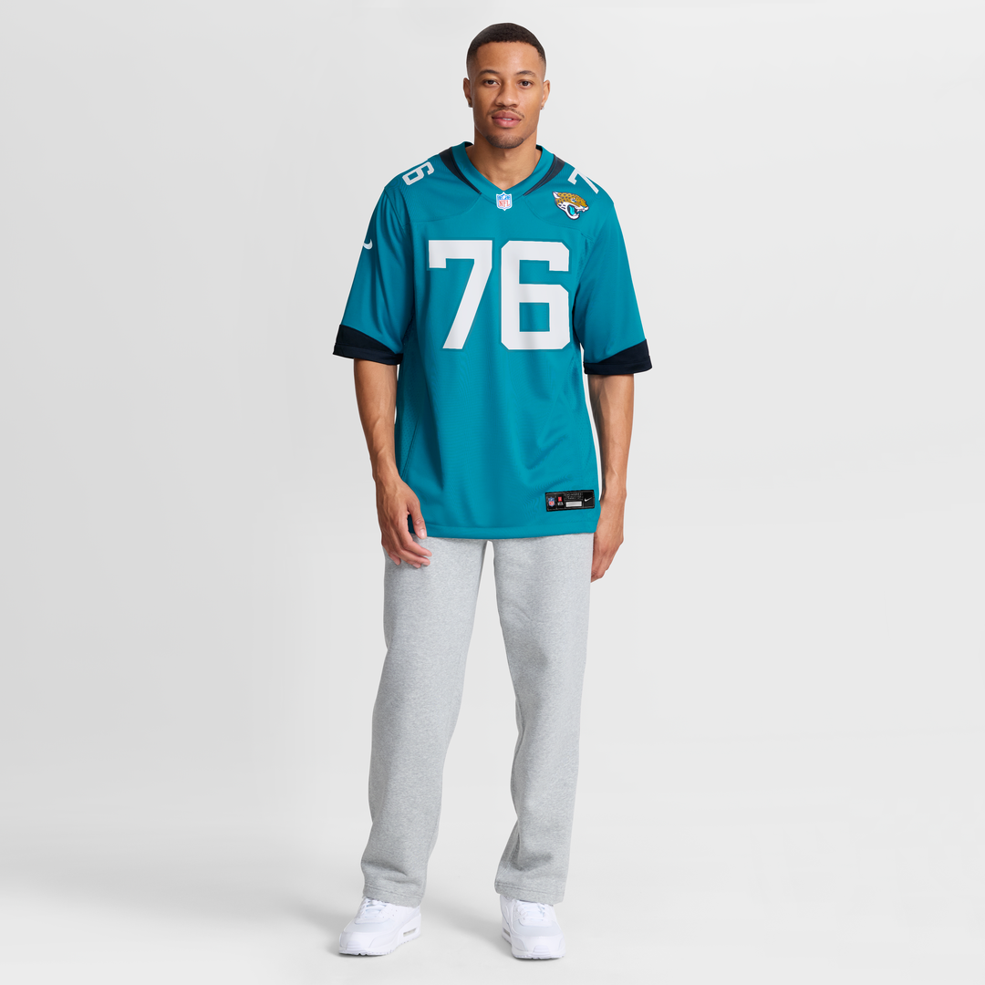 Jacksonville Jaguars Ezra Cleveland Nike Teal Game Jersey