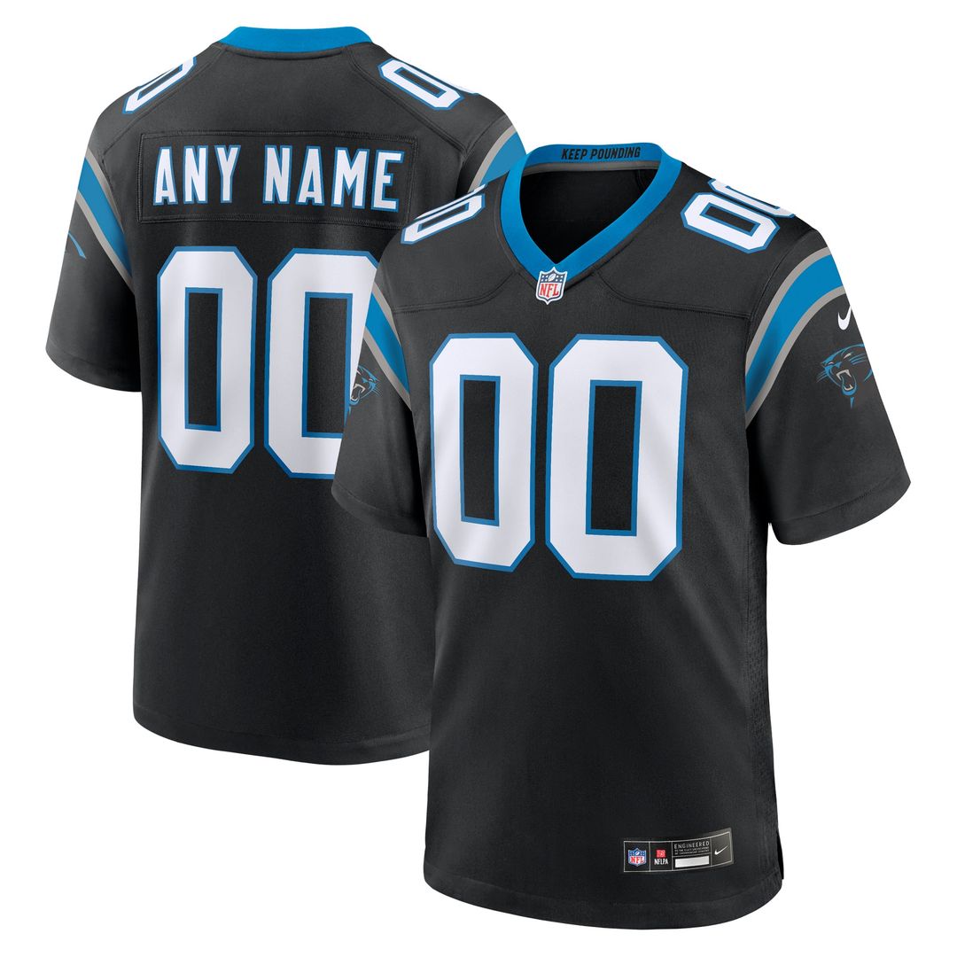 Carolina Panthers Nike Black Custom Game Jersey