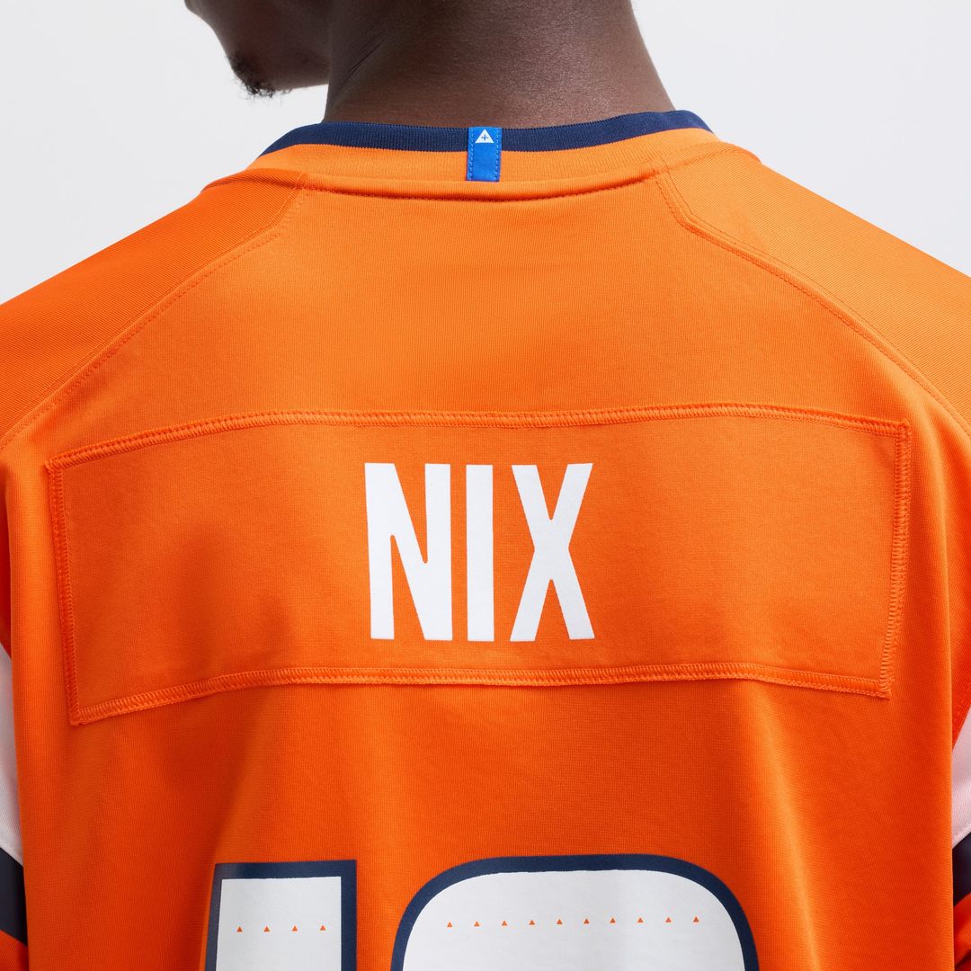 Denver Broncos Bo Nix Nike Navy Alternate Game Jersey