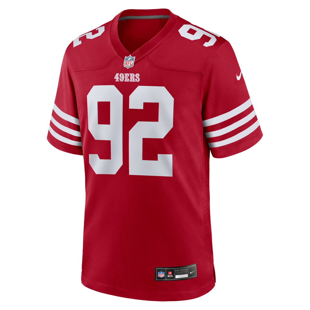 San Francisco 49ers Osa Odighizuwa Nike Scarlet Team Game Jersey