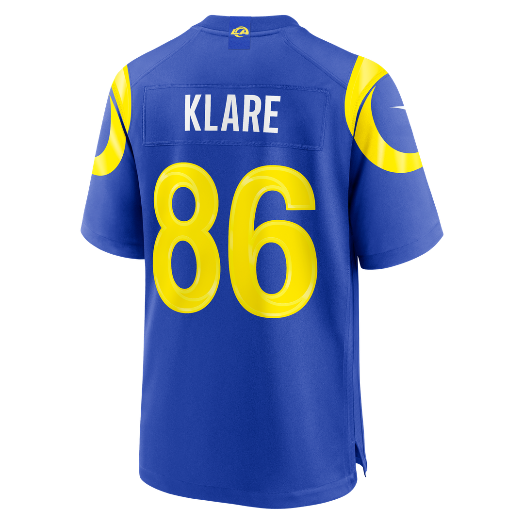 Los Angeles Rams Max Klare Nike Royal Team Game Jersey