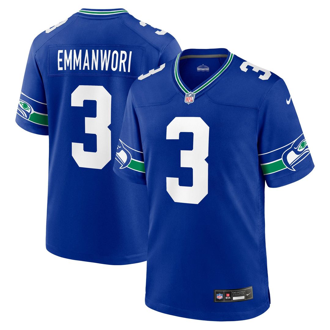 Seattle Seahawks Nick Emmanwori Nike College Navy Team Game Jersey