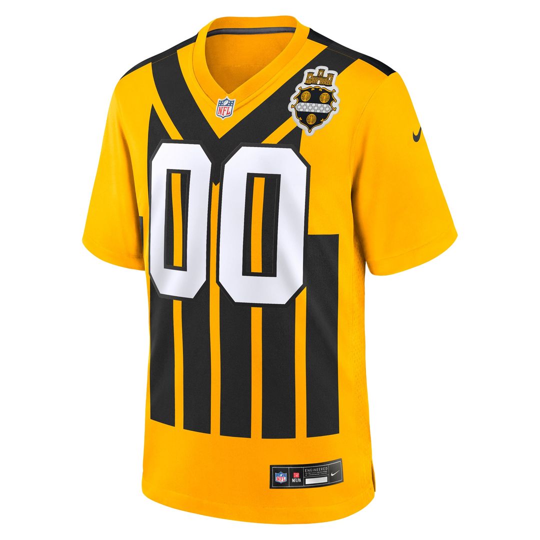 Pittsburgh Steelers Nike Gold Alternate 1933 Throwback Game Custom Jersey