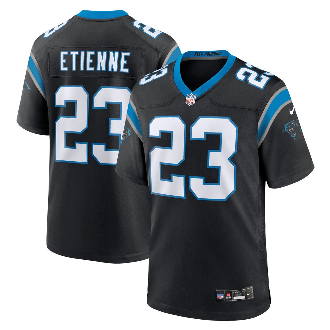 Carolina Panthers Trevor Etienne Nike Black Team Game Jersey